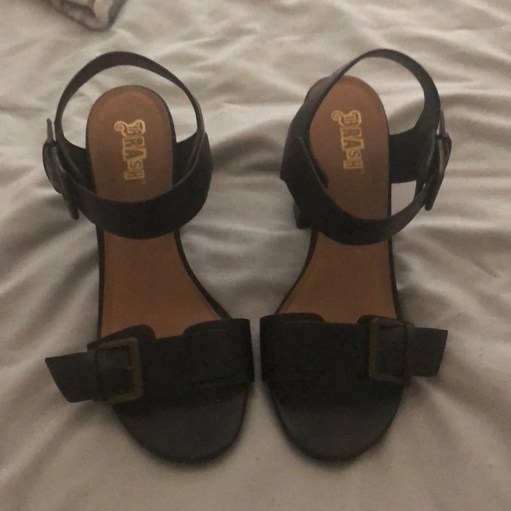 Chunky goth heels